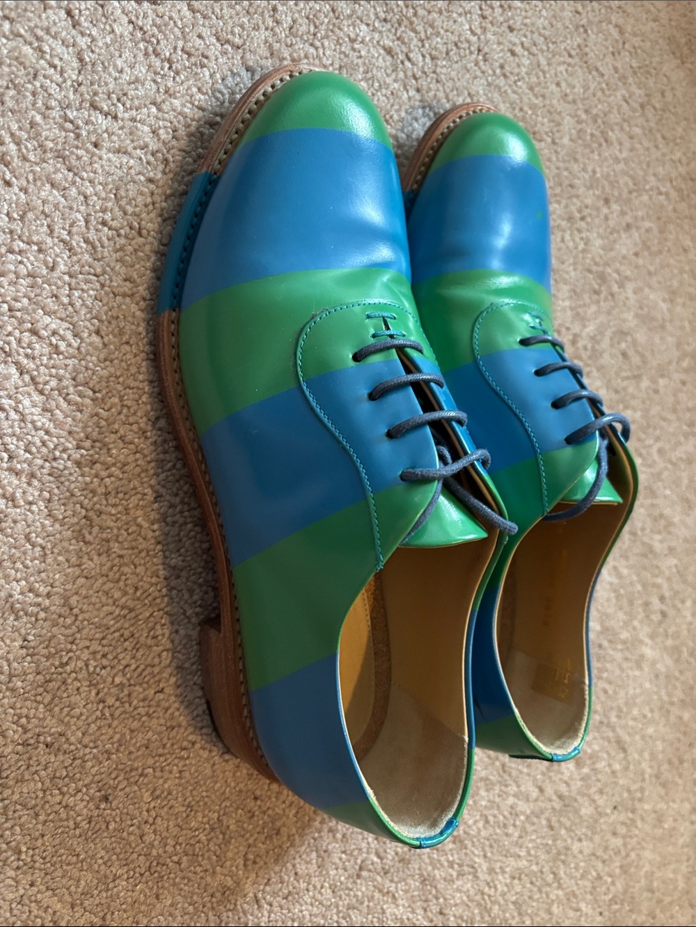 Office of Angela Scott striped oxfords, 39